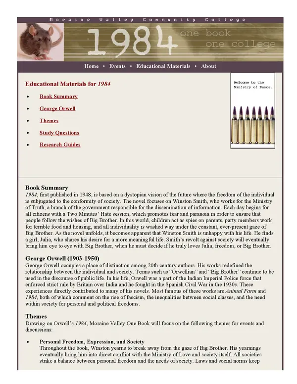 George Orwell’s 1984 Book Summary
