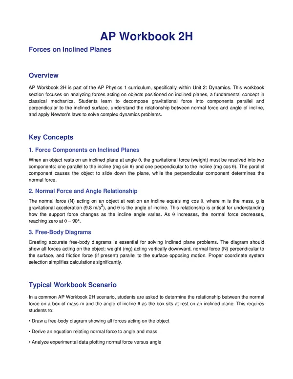 AP Workbook 2H