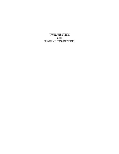 AA 12 Steps 12 Traditions