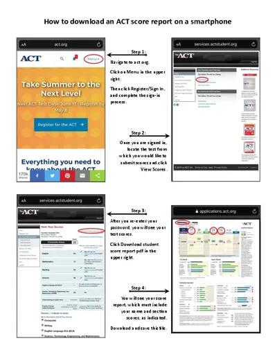 How to download an ACT score report on a smartphone