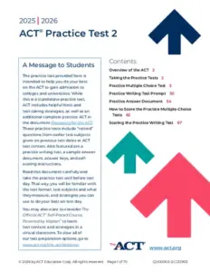 ACT® Practice Test 2