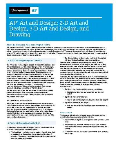 Ap Art And Design Course Overview