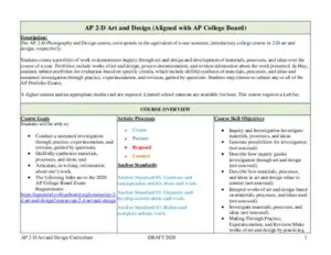 AP 2-D Art and Design (Aligned with AP College Board)