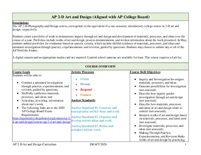 AP 2-D Art and Design (Aligned with AP College Board)