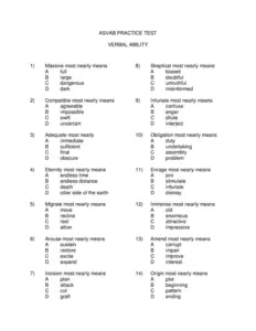 Asvab Practice Test