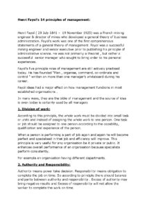 Henri Fayol's 14 Principles of Management Explained