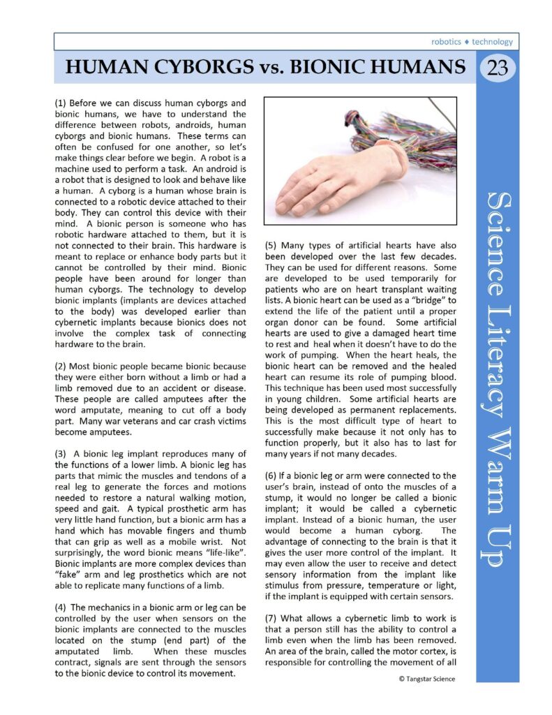 Human Cyborgs vs Bionic Humans Overview