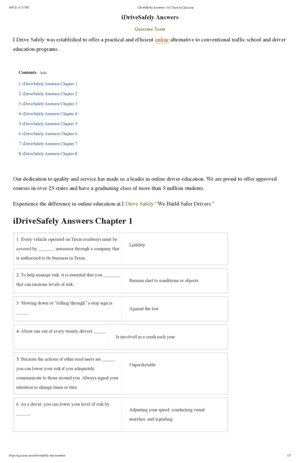 IDriveSafely Answers