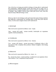 Understanding Complex Biology Terms