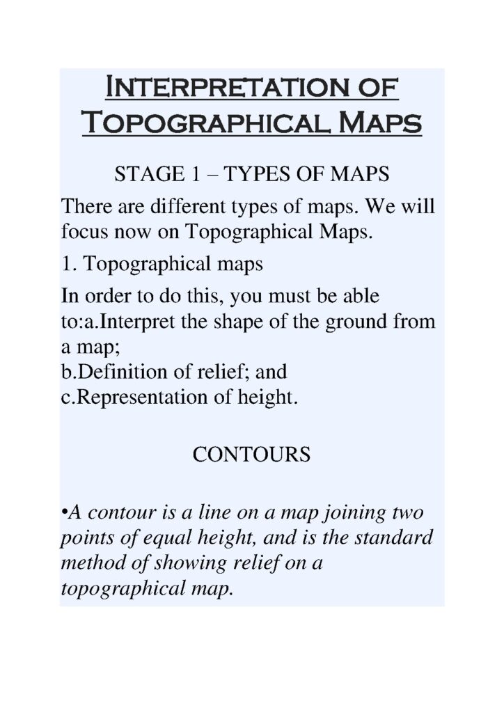 Interpretation of Topographical Maps Guide