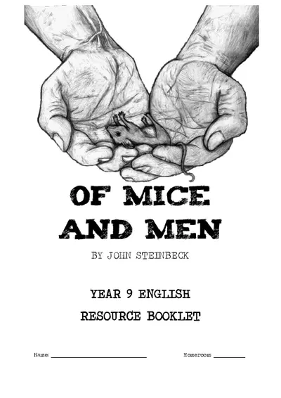Of Mice And Men Booklet