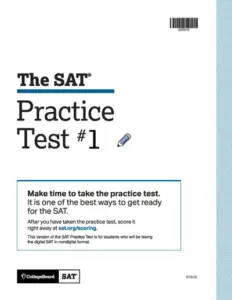 SAT Practice Test 1 With Answer Key And Scoring Info