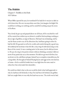 The Hobbit Chapter 5