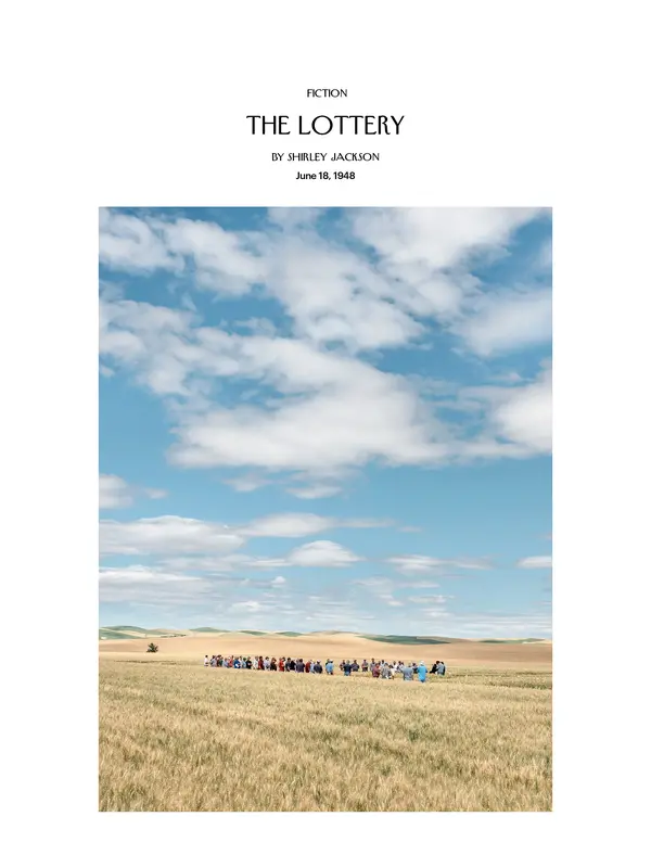 The Lottery By Shirley Jackson