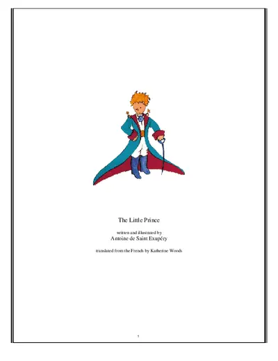 The Little Prince – Antoine de Saint-Exupery
