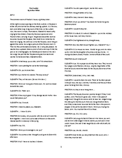 The Crucible ACT 2