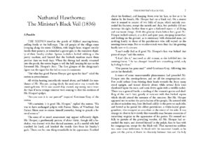The Minister's Black Veil by Nathaniel Hawthorne