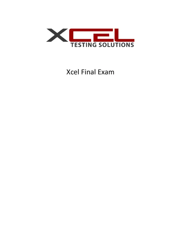Xcel Final Exam With Keys