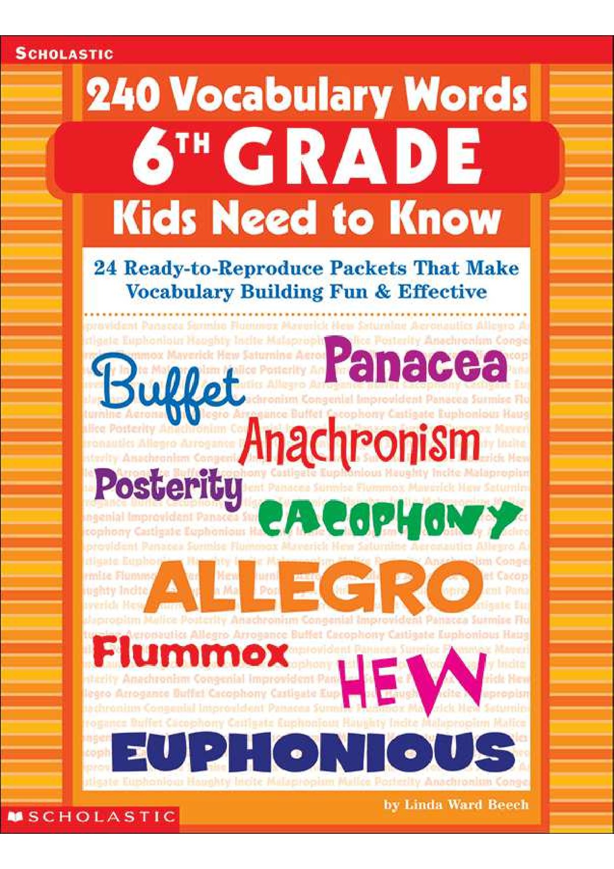 240 Vocabulary Words for Grade 6 Students