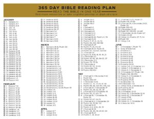 365 Day Bible Reading Plan for Daily Scripture Reading