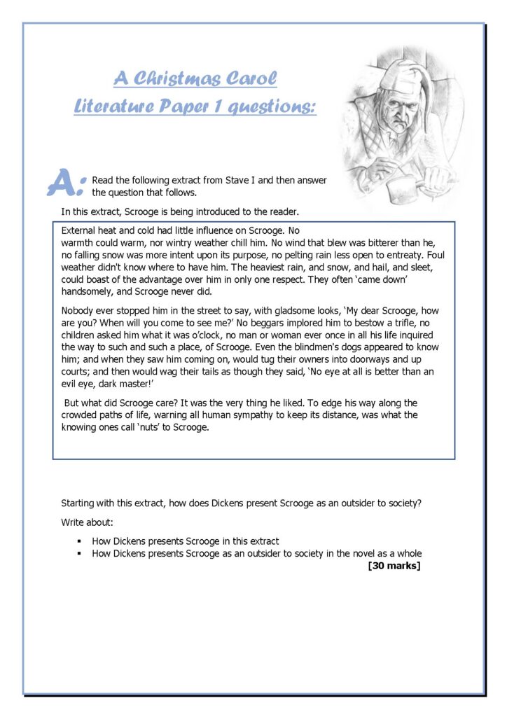 A Christmas Carol Study Questions and Analysis