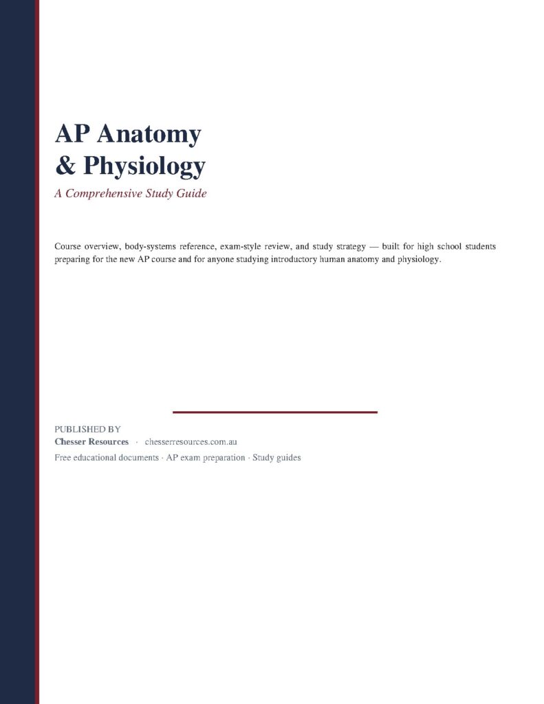 AP Anatomy and Physiology Comprehensive Study Guide