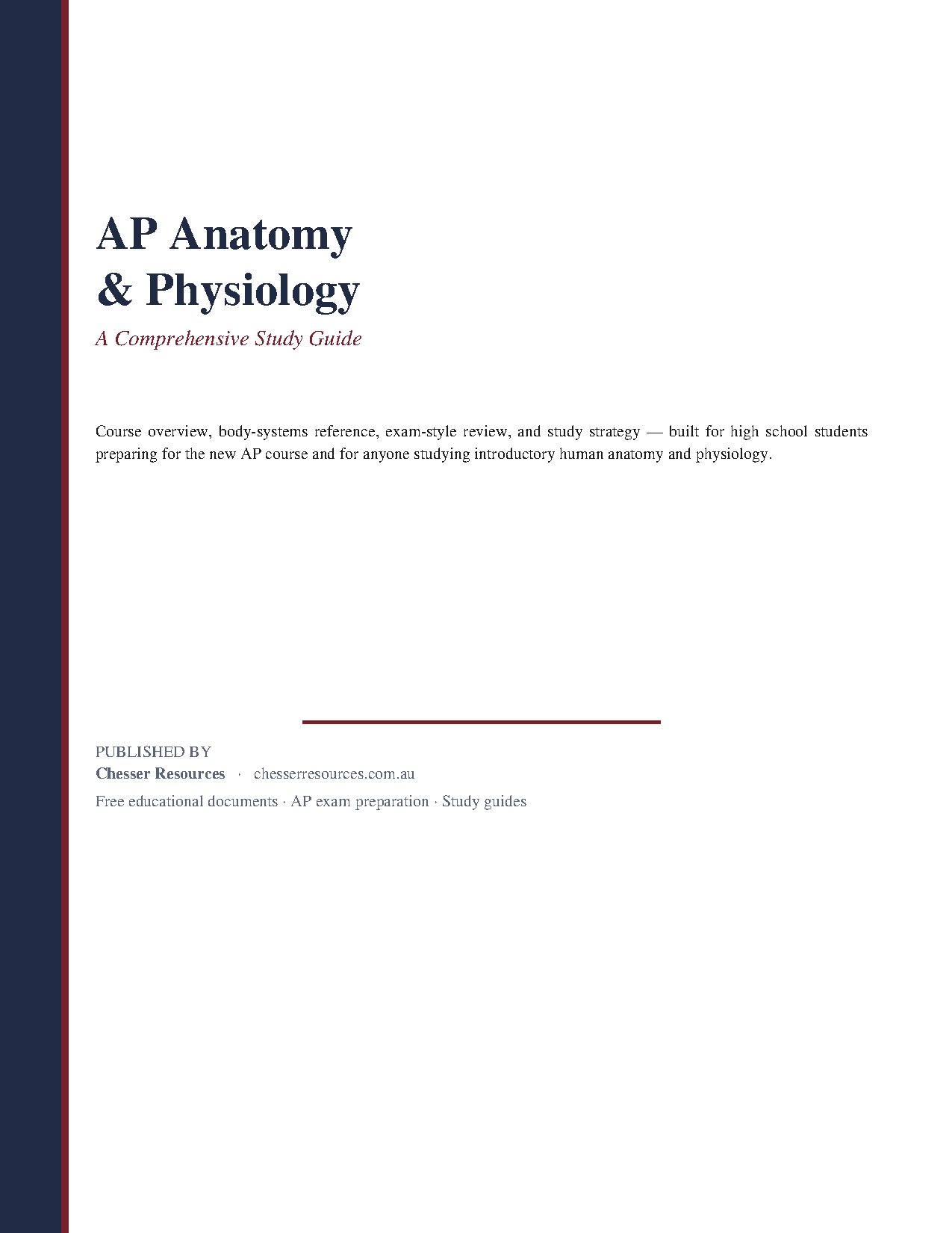 AP Anatomy and Physiology Comprehensive Study Guide