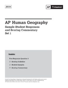 AP Human Geography 2019 Question 3 Sample Responses