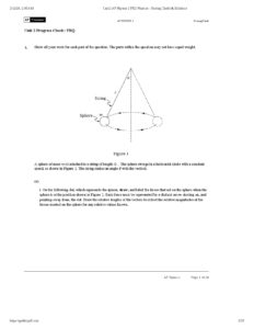 AP Physics 1 Unit 2 Progress Check FRQ Solutions