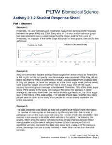 Activity 2.1.2 Student Response Sheet Answers