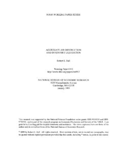 Aggregate Job Destruction and Inventory Liquidation by Robert E. Hall
