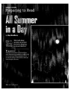 All Summer in a Day by Ray Bradbury Study Guide