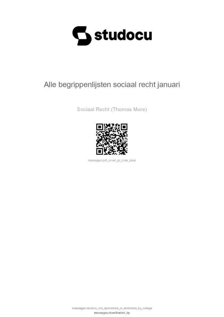 Begrippenlijst Sociaal Recht Januari 2023 Deel 1