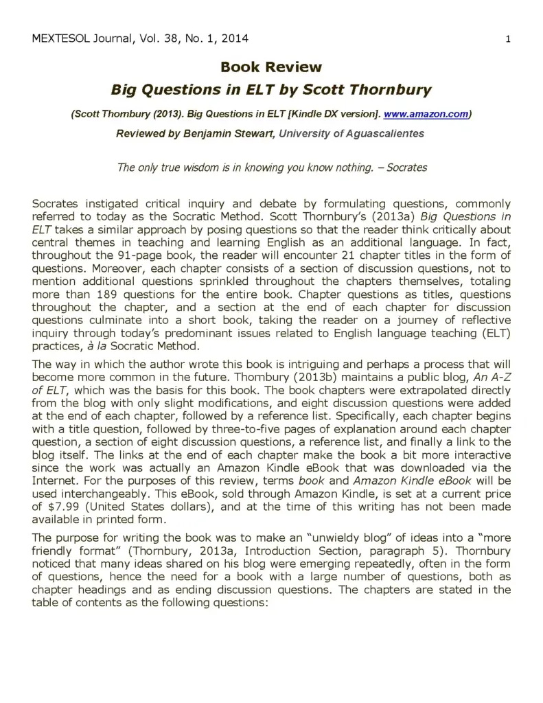 Big Questions in ELT by Scott Thornbury