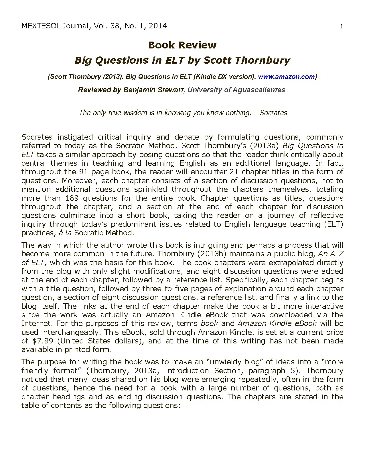 Big Questions in ELT by Scott Thornbury