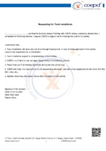 Business Analyst Tools Installation Request Form