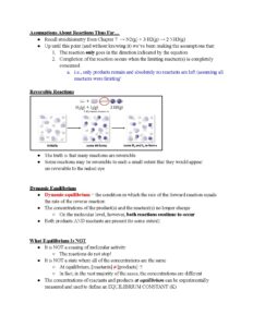 Chemical Equilibrium Concepts and Applications