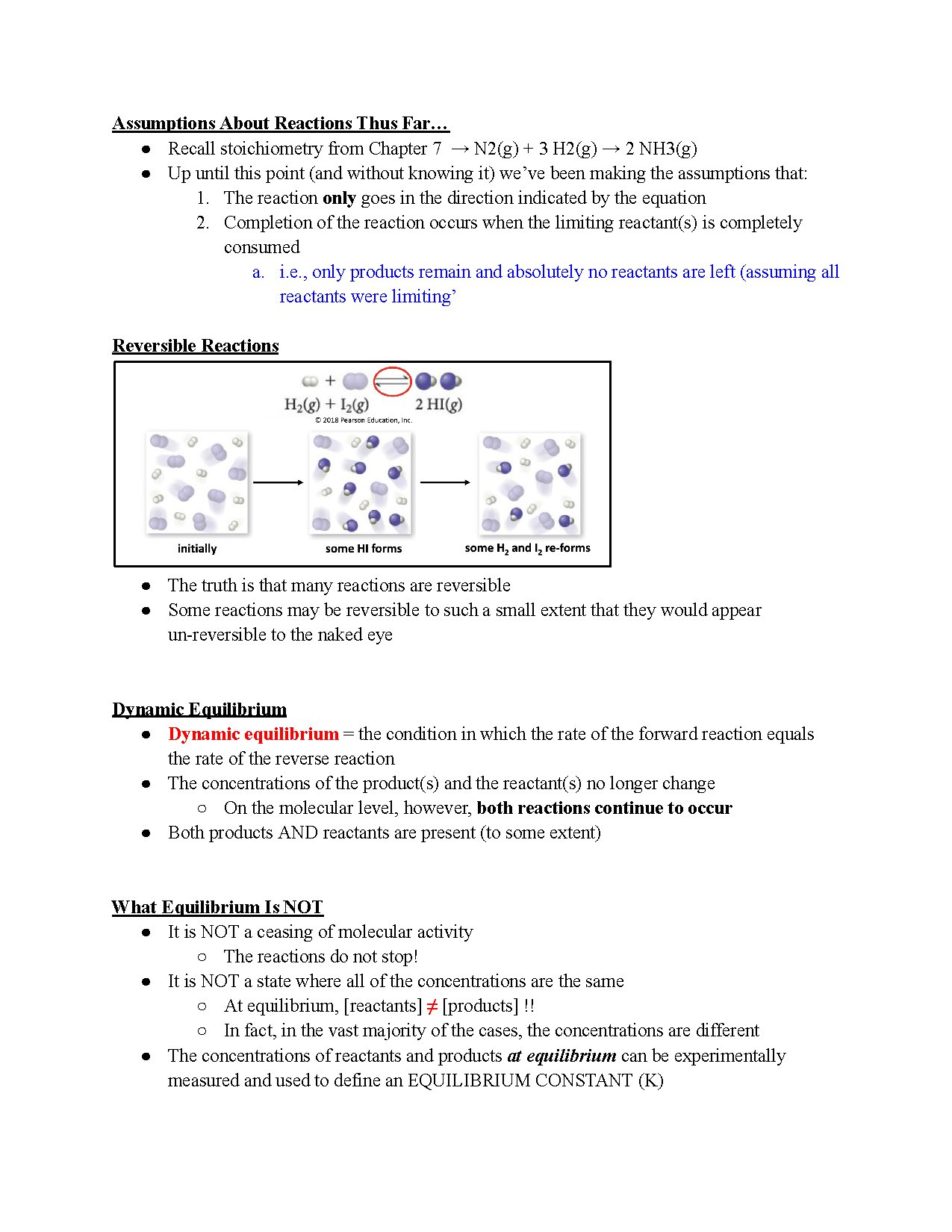 Chemical Equilibrium Concepts and Applications