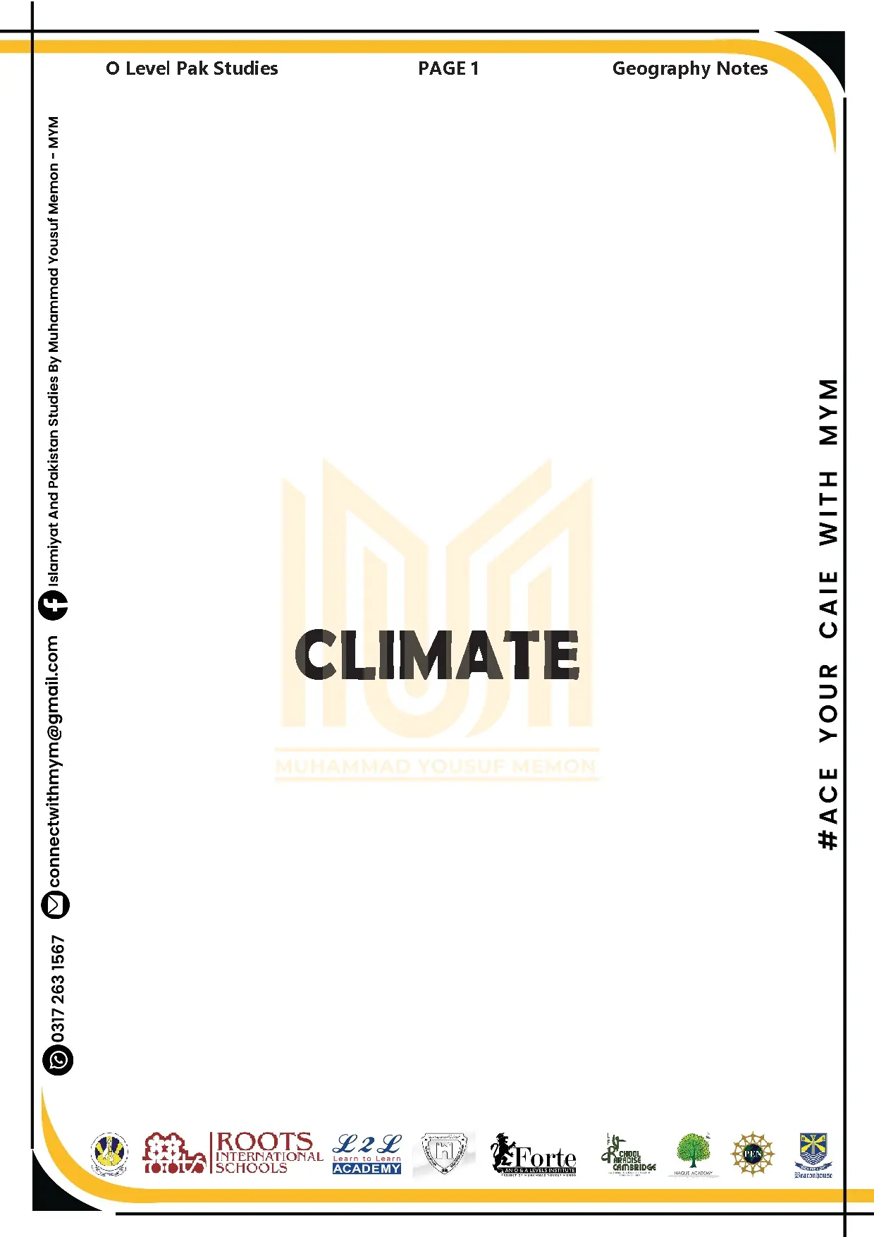 Climate Notes 2023-24 Edition by MYM
