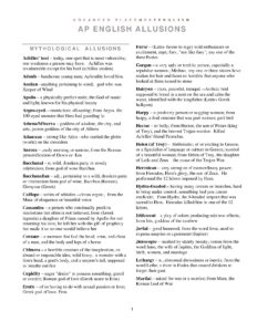 Common Allusions in Literature and Their Meanings