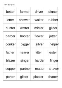 Comprehensive List of Words Ending in 'er'