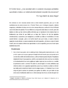 Control Social by Hugo Martín de Jesús Alegre