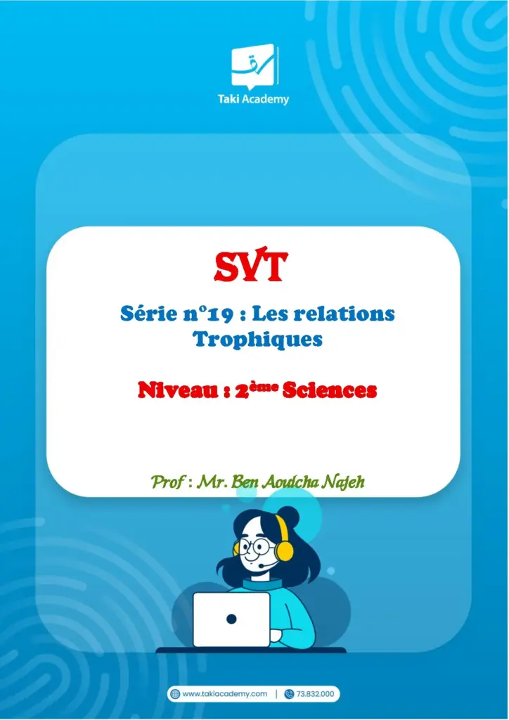 Correction Série N°18 Les Relations Trophiques