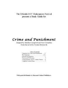 Crime and Punishment Study Guide by Fyodor Dostoevsky