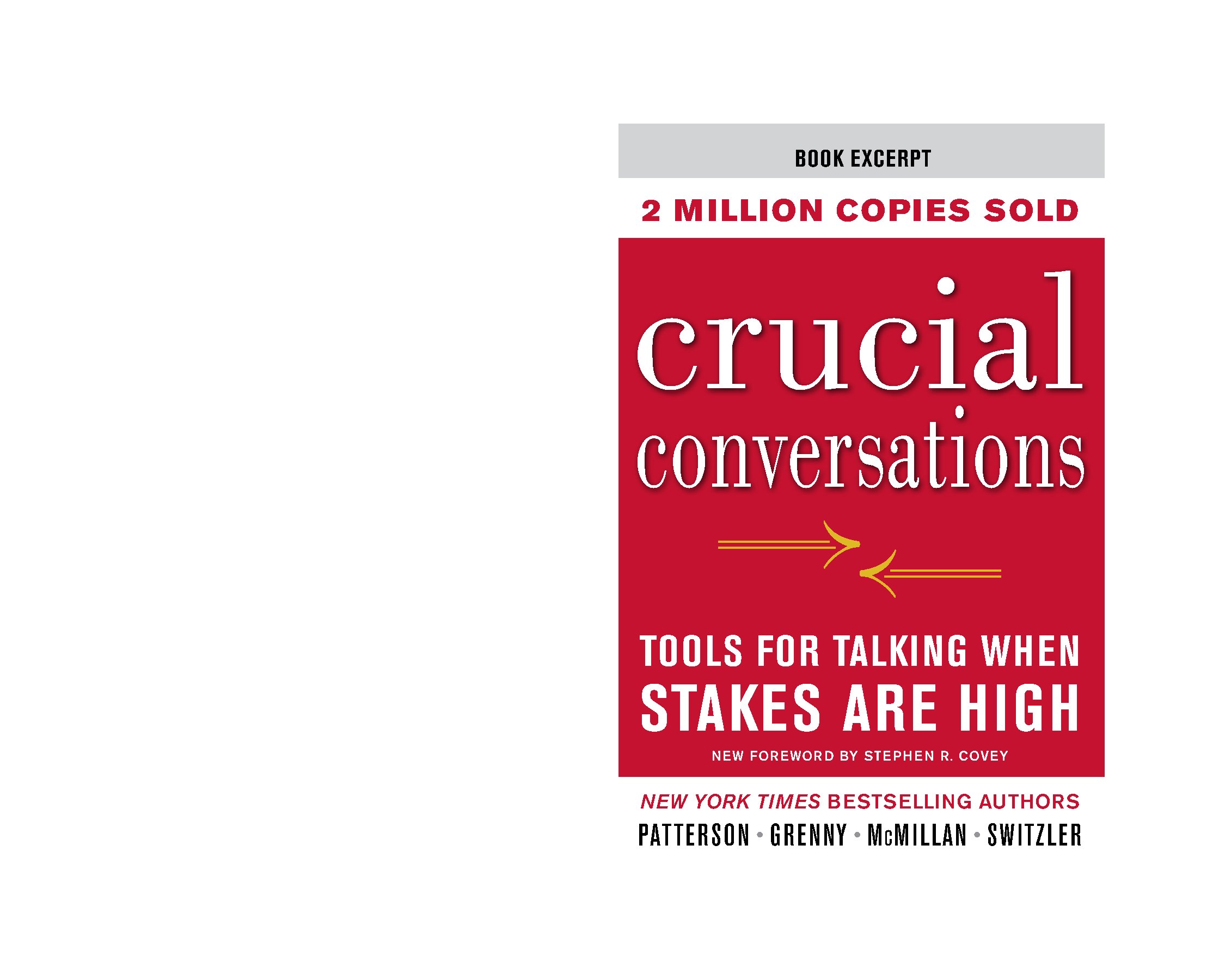 Crucial Conversations Chapter 1 by Patterson, Grenny, McMillan, Switzler