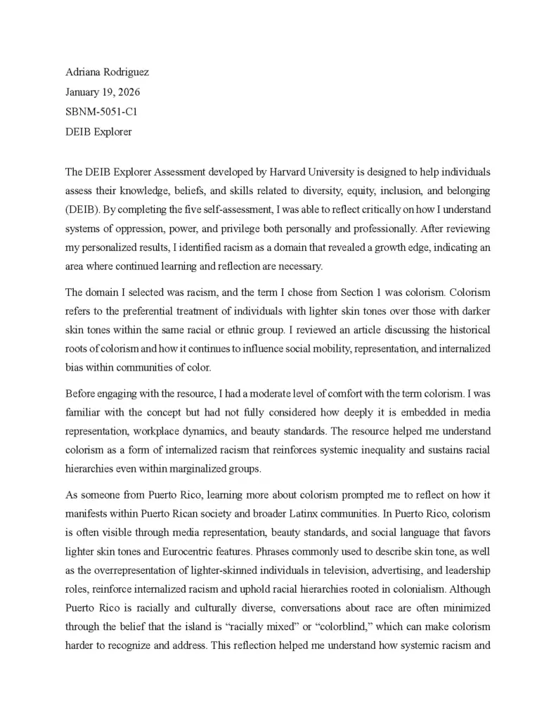 DEIB Explorer Assessment by Harvard University