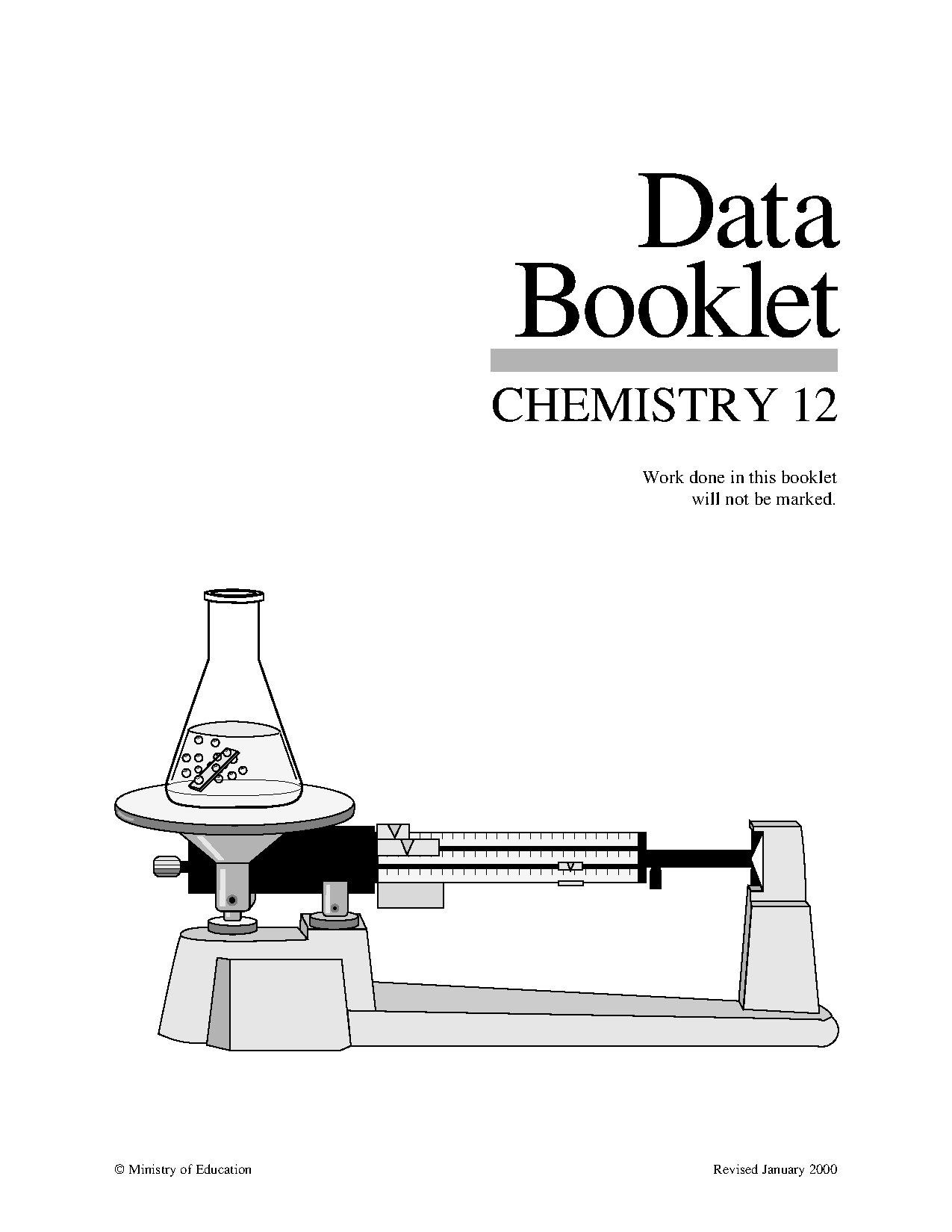 Data Booklet Chemistry 12 Edition