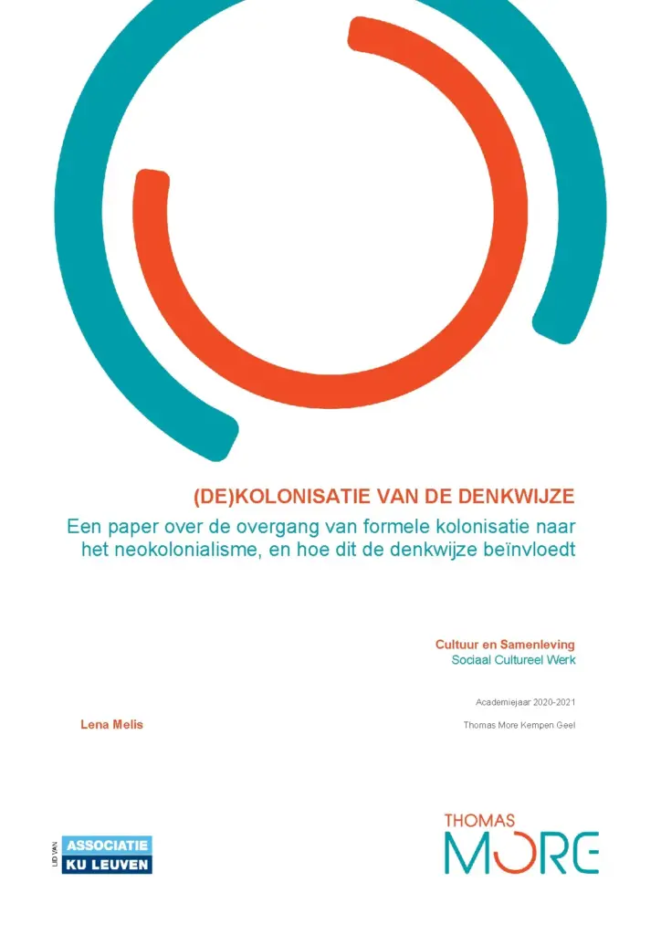 Dekolonisatie Van De Denkwijze Lena Melis