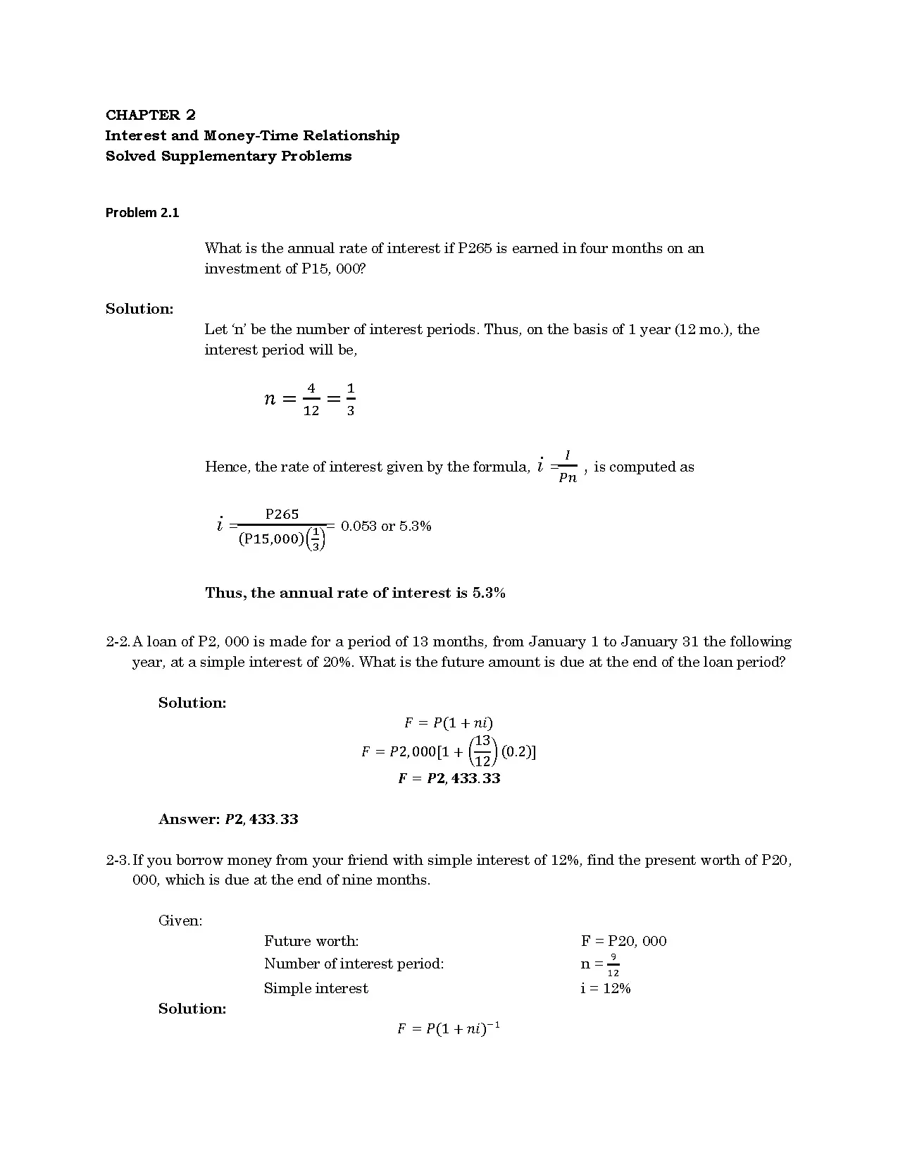 Engineering Economy 3rd Edition Solution Manual by Hipolito Sta Maria