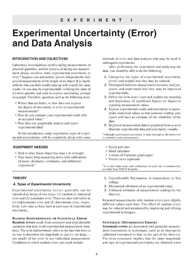 Experimental Uncertainty and Data Analysis by Wilson J.D. Hall C.A.H.